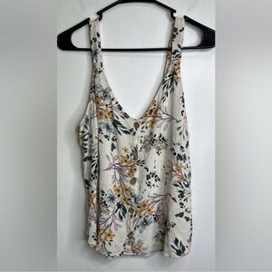 Maurices Floral Button Tank Top